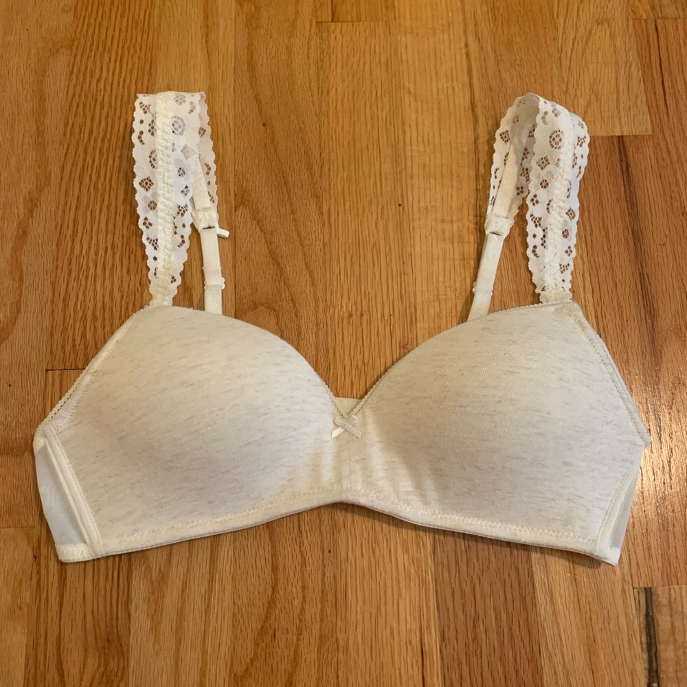 Aerie Real Happy Wireless Bra, 34B in EUC, cream